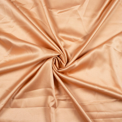 Lion Brown Plain Charmeuse Satin Fabric (Width 58 Inches)