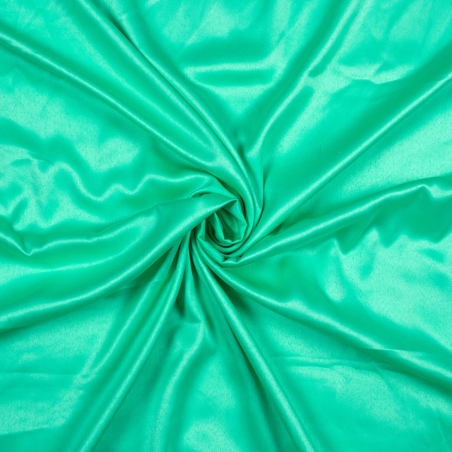 Aquamarine Plain Charmeuse Satin Fabric (Width 58 Inches)