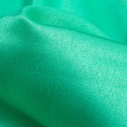Aquamarine Plain Charmeuse Satin Fabric (Width 58 Inches)
