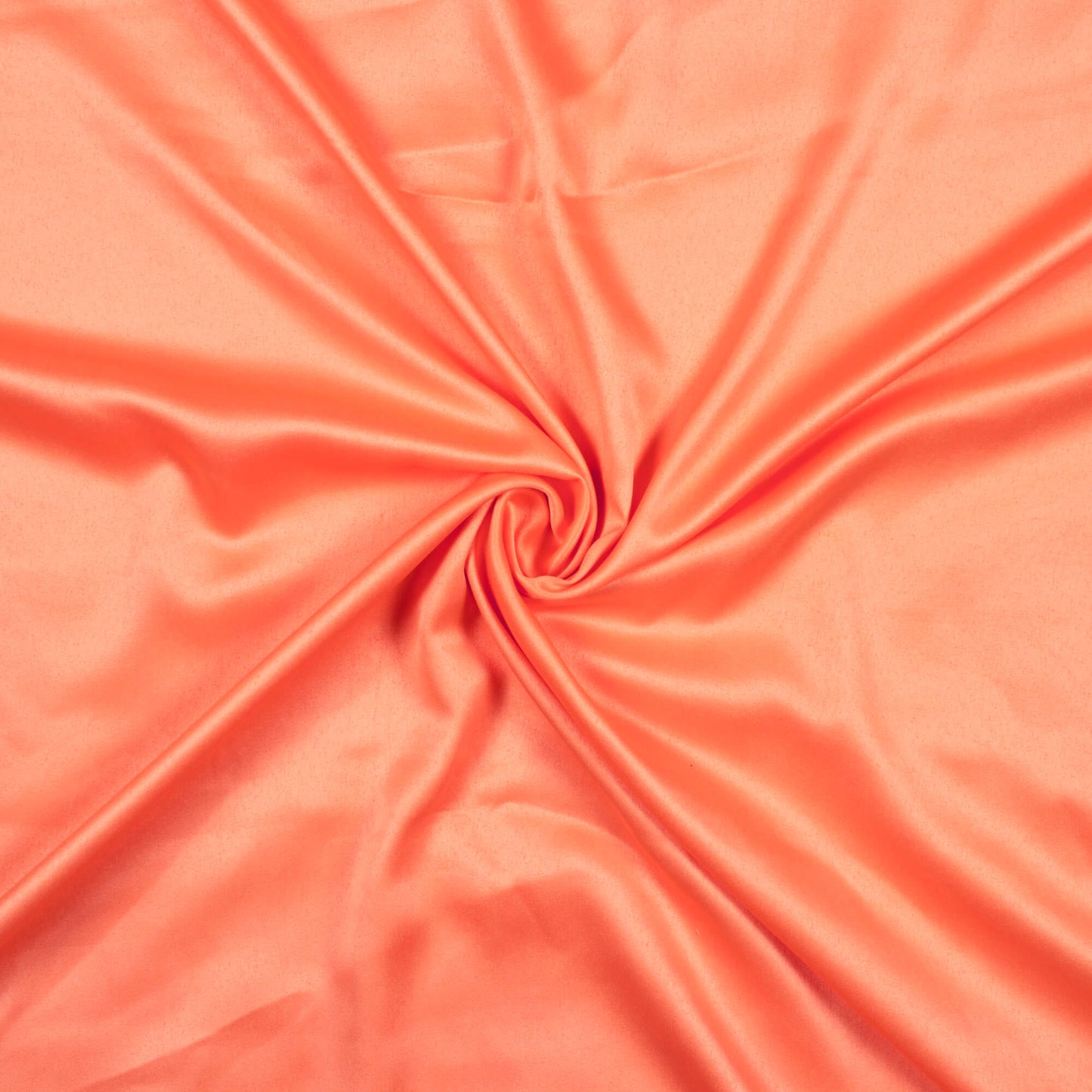 Salmon Orange Plain Charmeuse Satin Fabric (Width 58 Inches)