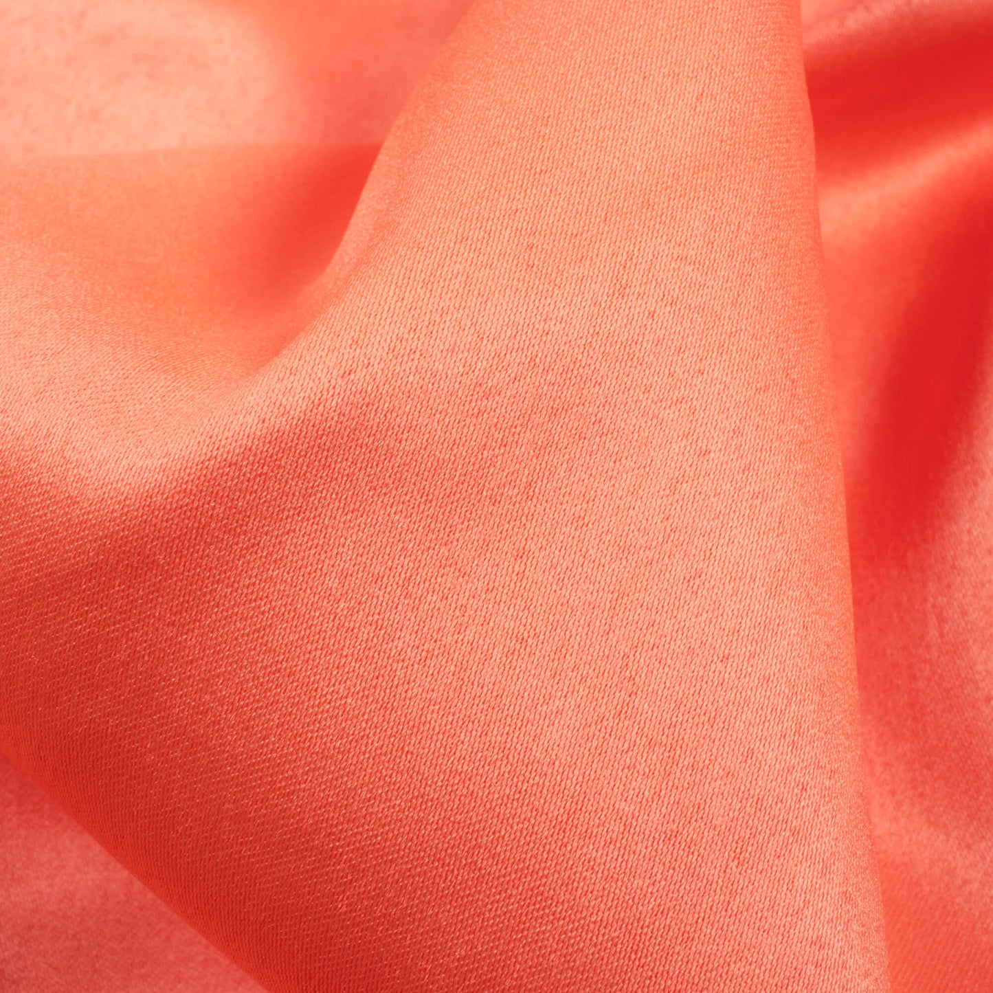 Salmon Orange Plain Charmeuse Satin Fabric (Width 58 Inches)