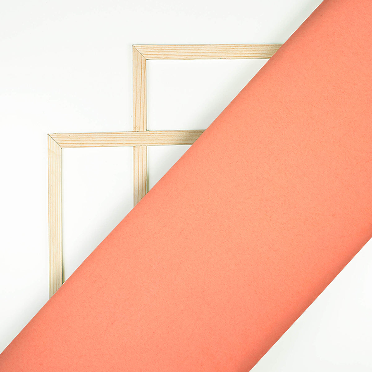 Salmon Orange Plain Charmeuse Satin Fabric (Width 58 Inches)