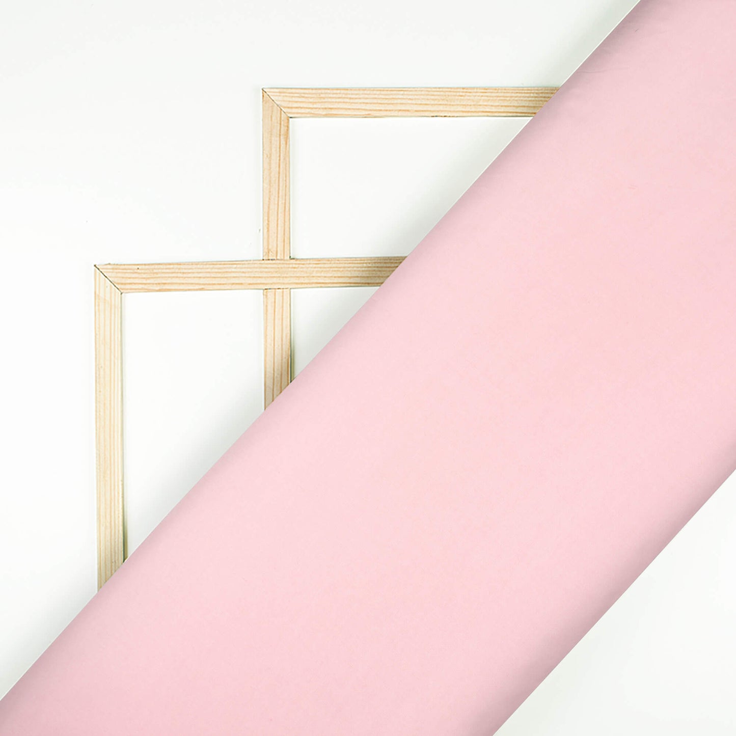 Baby Pink Plain Poly Rayon Fabric