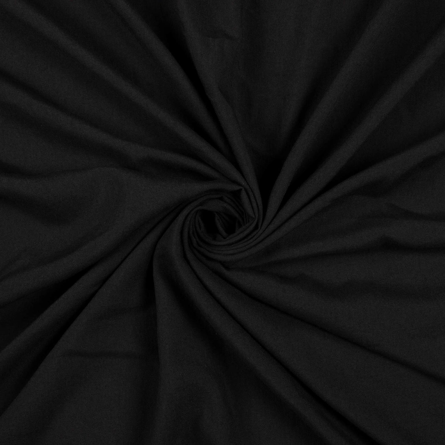 Black Plain Poly Rayon Fabric