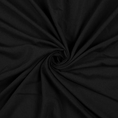 Black Plain Poly Rayon Fabric