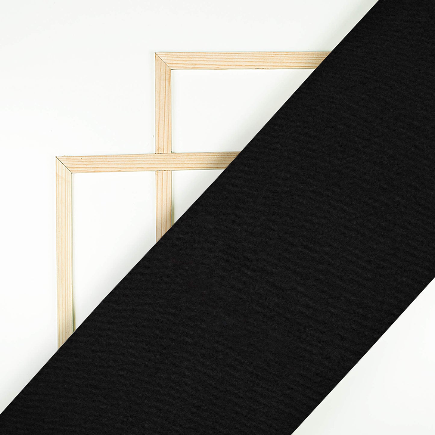 Black Plain Poly Rayon Fabric