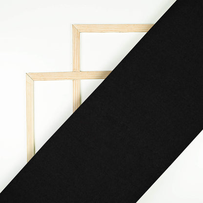 Black Plain Poly Rayon Fabric