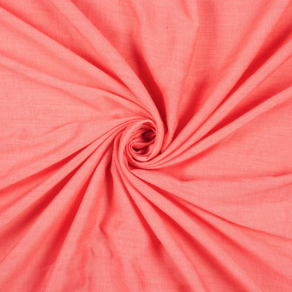 Salmon Pink Plain Poly Muslin Fabric