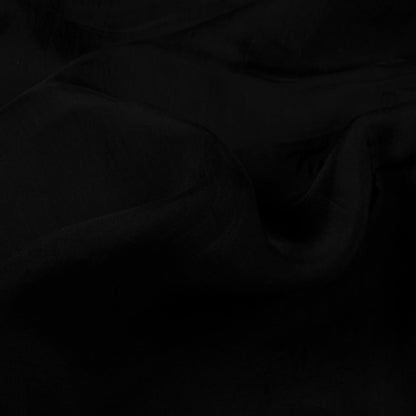 Black Plain Viscose Paper Silk Fabric
