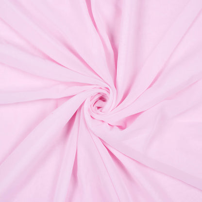 Lace Pink Plain Georgette Fabric