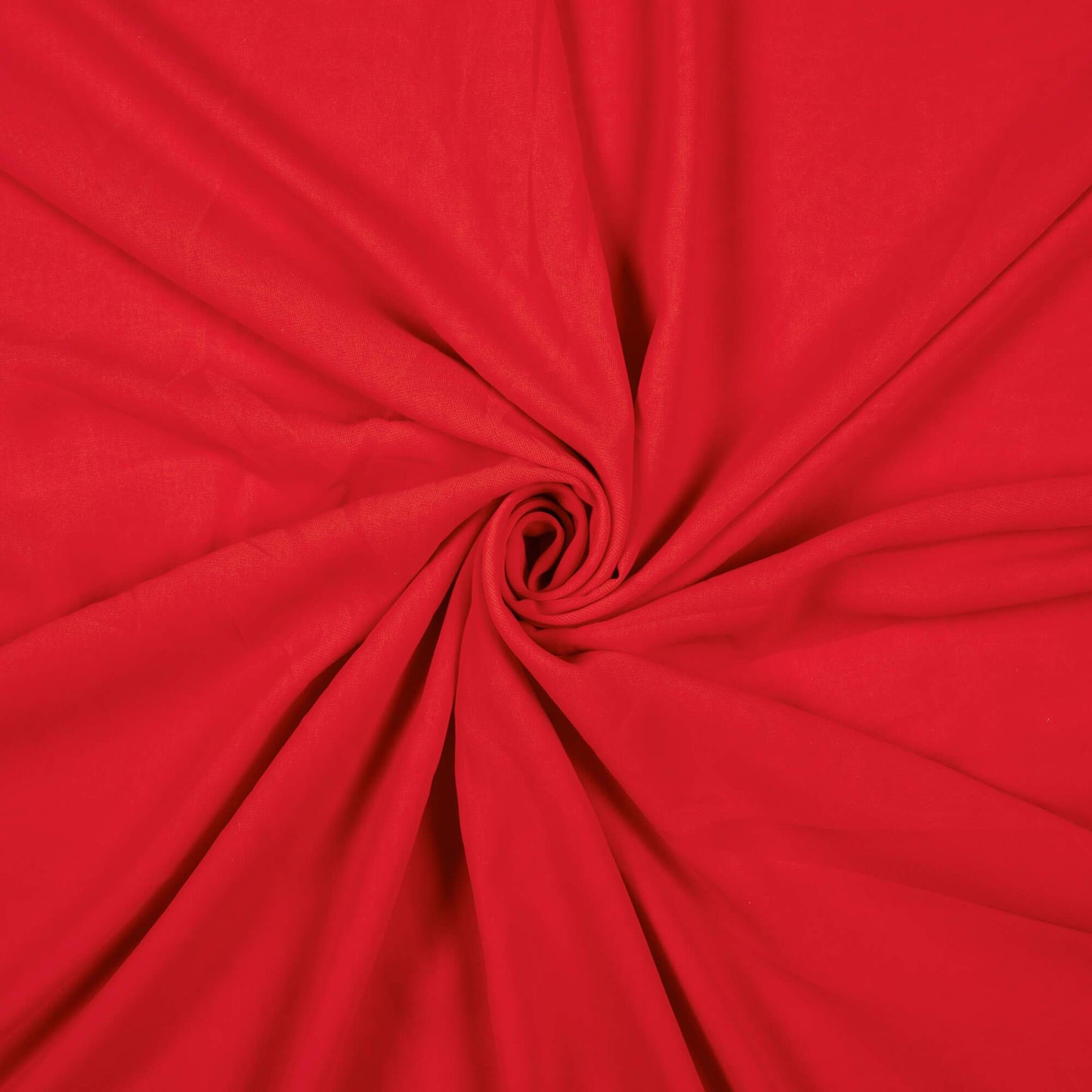 (Cut Piece 2 Mtr) Chilli Red Plain Georgette Fabric