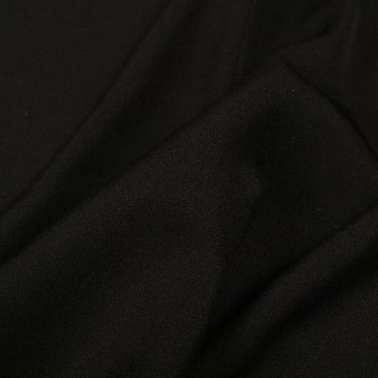 Black Plain Lining Butter Crepe Fabric