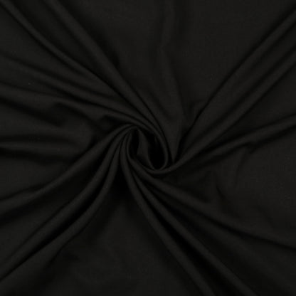 Black Plain Lining Butter Crepe Fabric