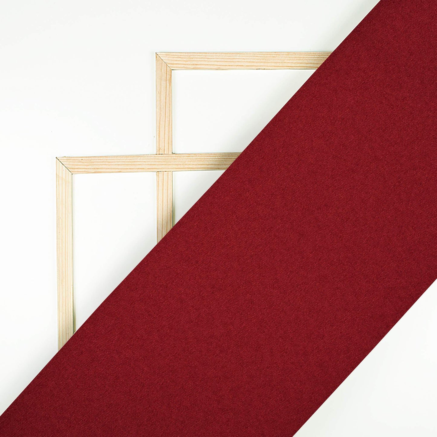 (Cut Piece 0.6 Mtr) Maroon Plain Lining Butter Crepe Fabric