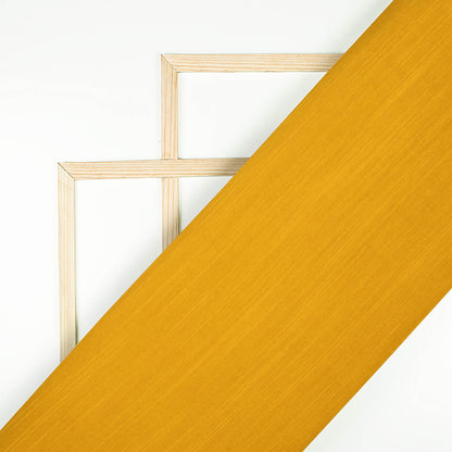 Mustard Yellow Plain Viscose Muga Silk Fabric