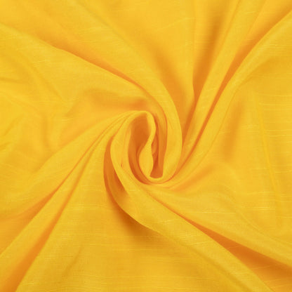 Cyber Yellow Plain Viscose Muga Silk Fabric
