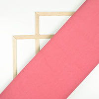 Watermelon Pink Plain Viscose Chanderi Fabric