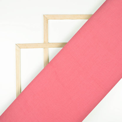 Watermelon Pink Plain Viscose Chanderi Fabric