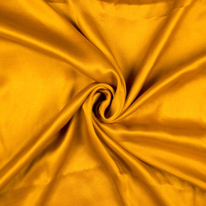 Gold Yellow Plain Viscose Gaji Silk Fabric