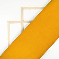 Gold Yellow Plain Viscose Gaji Silk Fabric