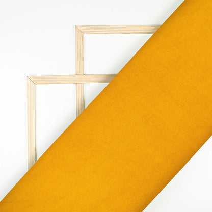 Gold Yellow Plain Viscose Gaji Silk Fabric