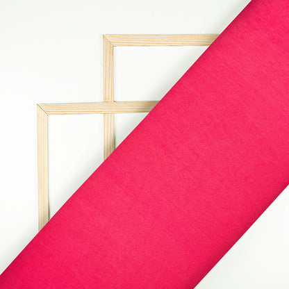 Deep Pink Plain Viscose Gaji Silk Fabric