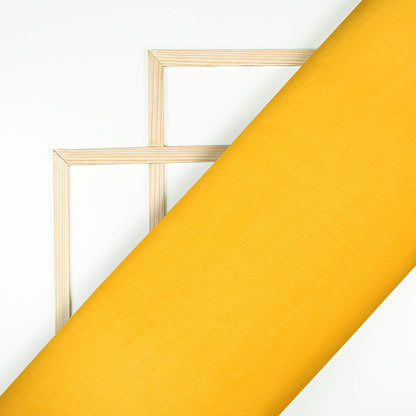 Honey Yellow Plain Viscose Gaji Silk Fabric
