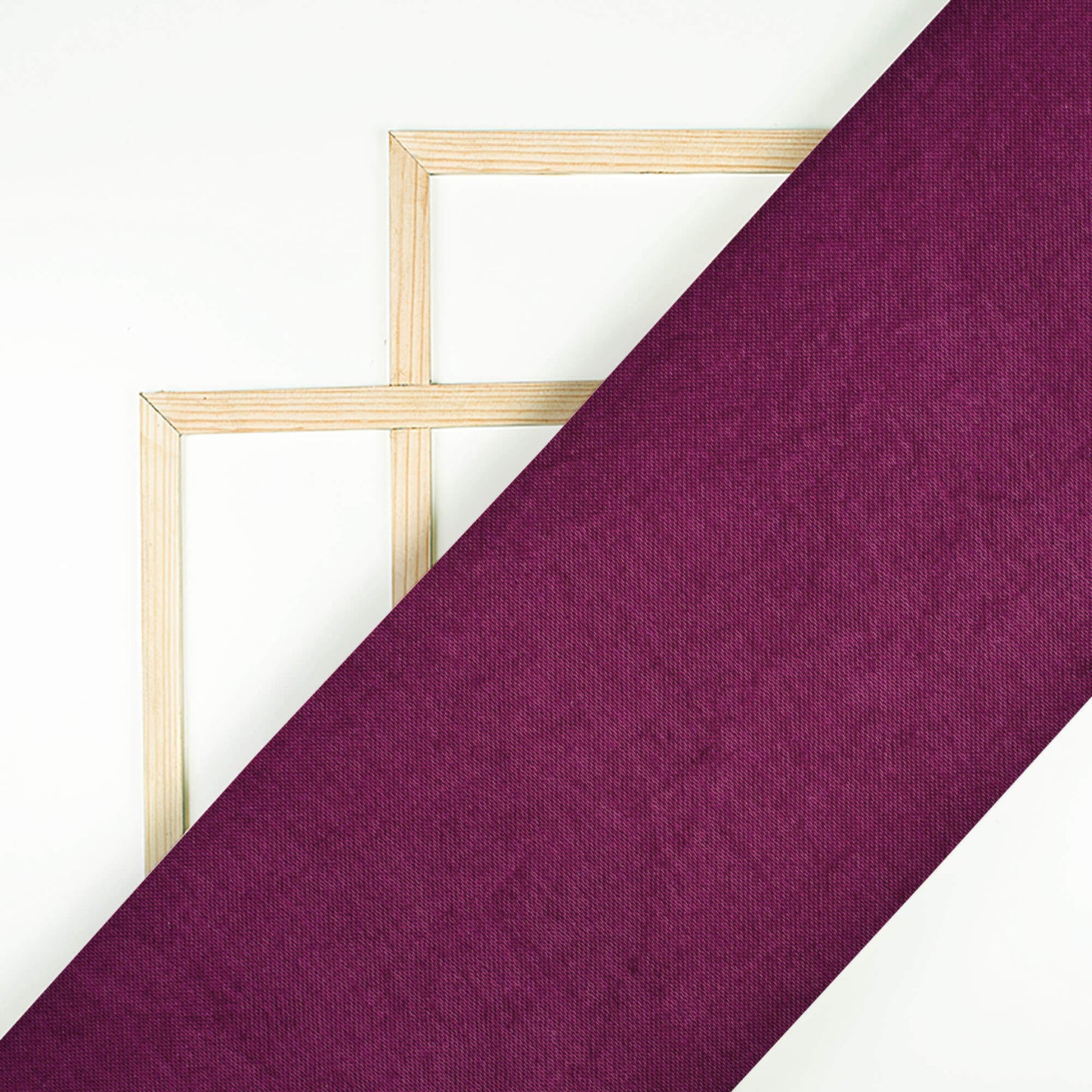 (Cut Piece 1.3 Mtr) Wine Purple Plain Viscose Gaji Silk Fabric