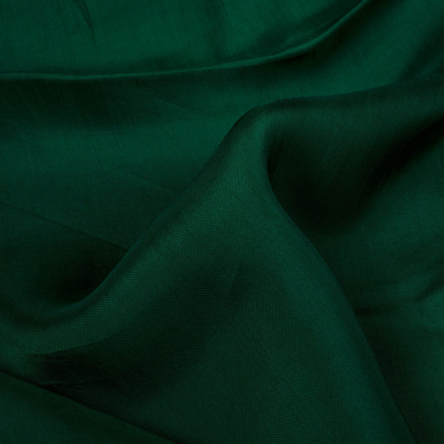 Forest Green Plain Viscose Paper Silk Fabric