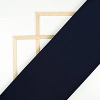 Navy Blue Plain Viscose Paper Silk Fabric