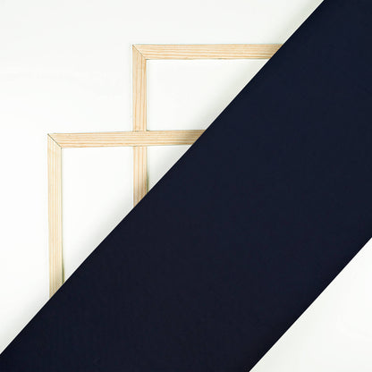 Navy Blue Plain Viscose Paper Silk Fabric
