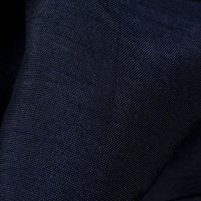 Navy Blue Plain Bemberg Raw Silk Fabric