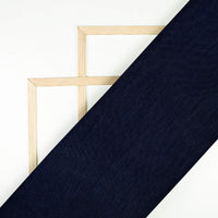 Navy Blue Plain Bemberg Raw Silk Fabric