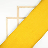 Tuscany Yellow Plain Bemberg Raw Silk Fabric