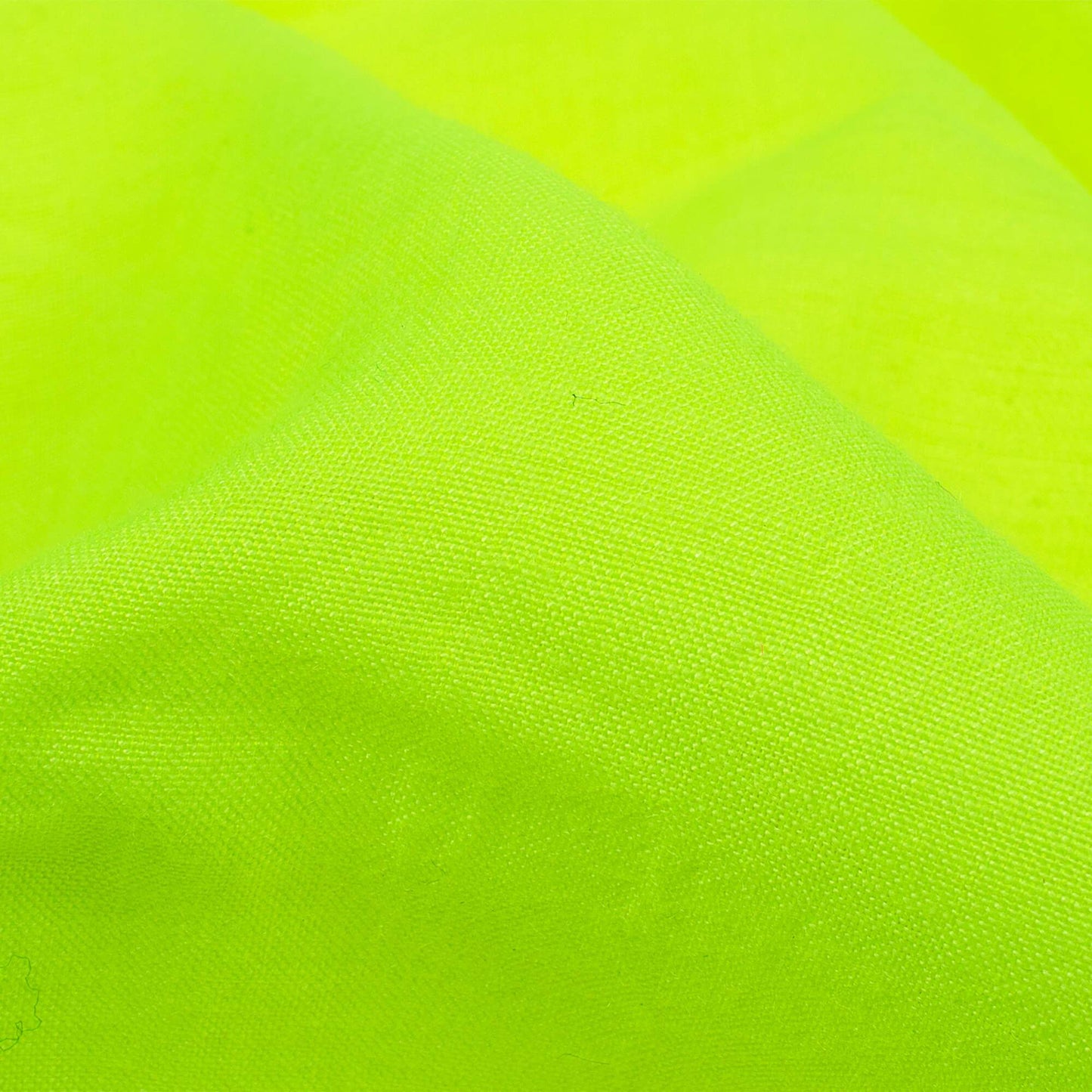 (Cut Piece 1 Mtr) Fluorescent Yellow Plain Neon Butter Crepe Fabric