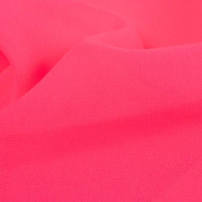 Hot Pink Plain Neon Georgette Fabric