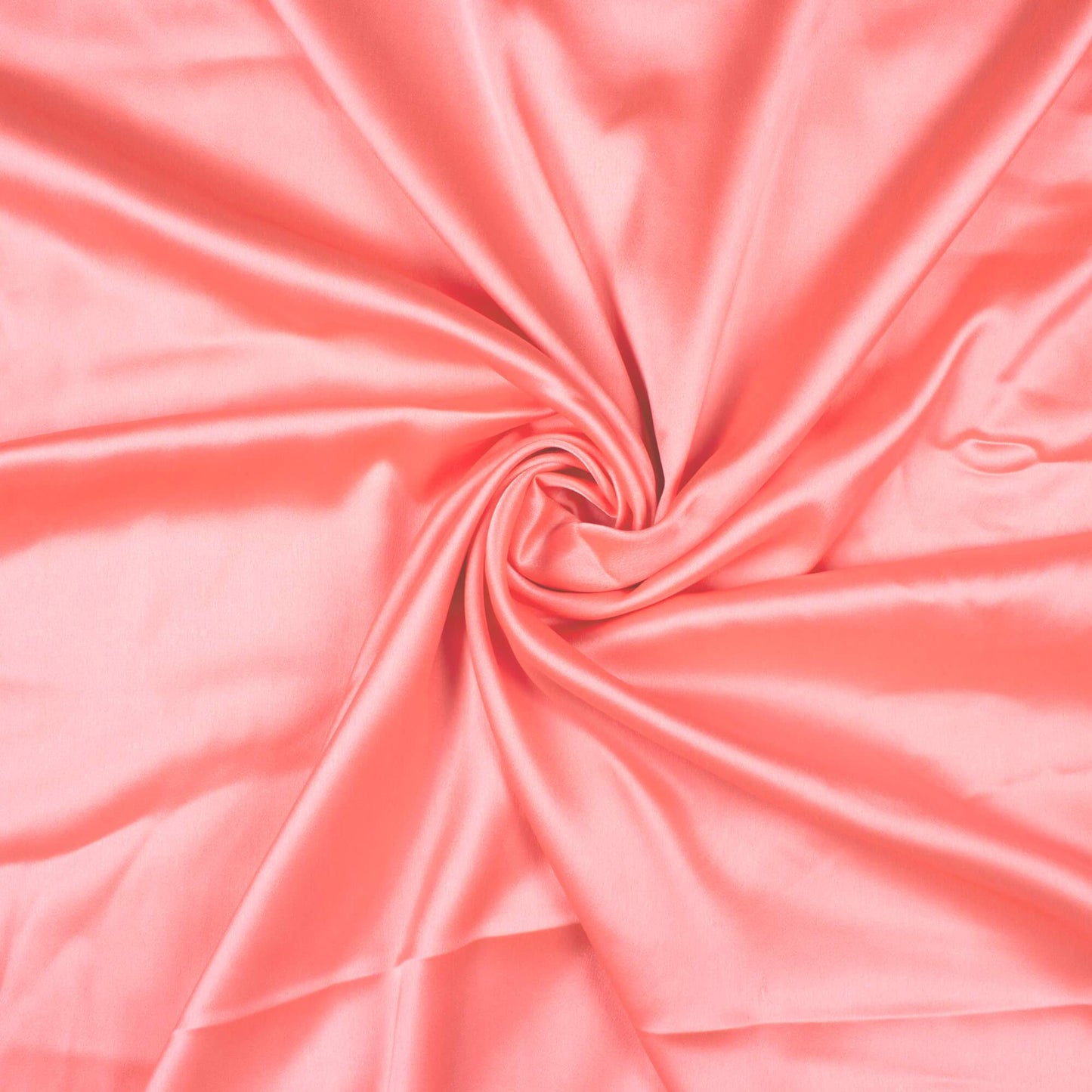 (Cut Piece 0.5 Mtr) Salmon Pink Plain Japan Satin Fabric