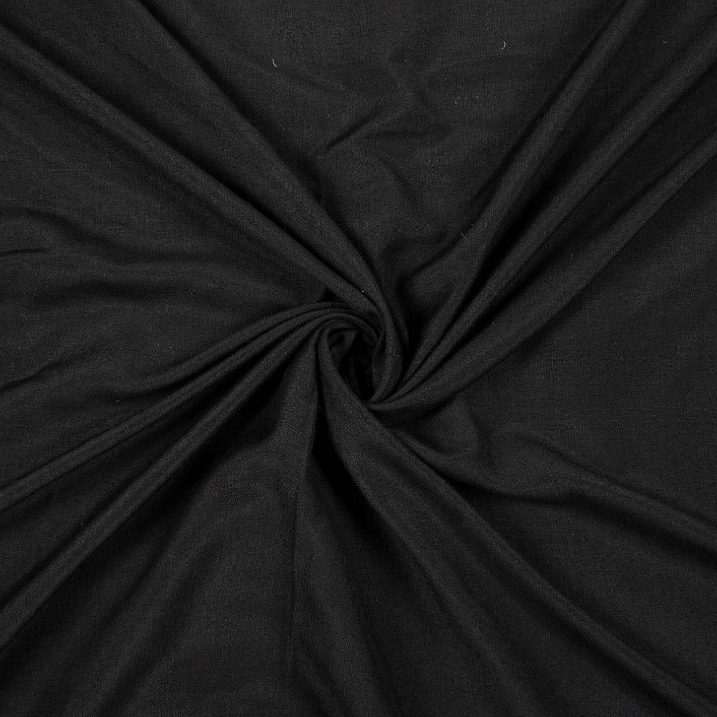 Black Plain Poly Muslin Fabric