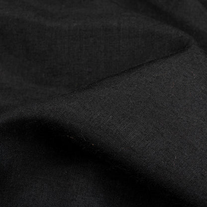 Black Plain Poly Muslin Fabric