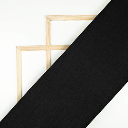 Black Plain Poly Muslin Fabric
