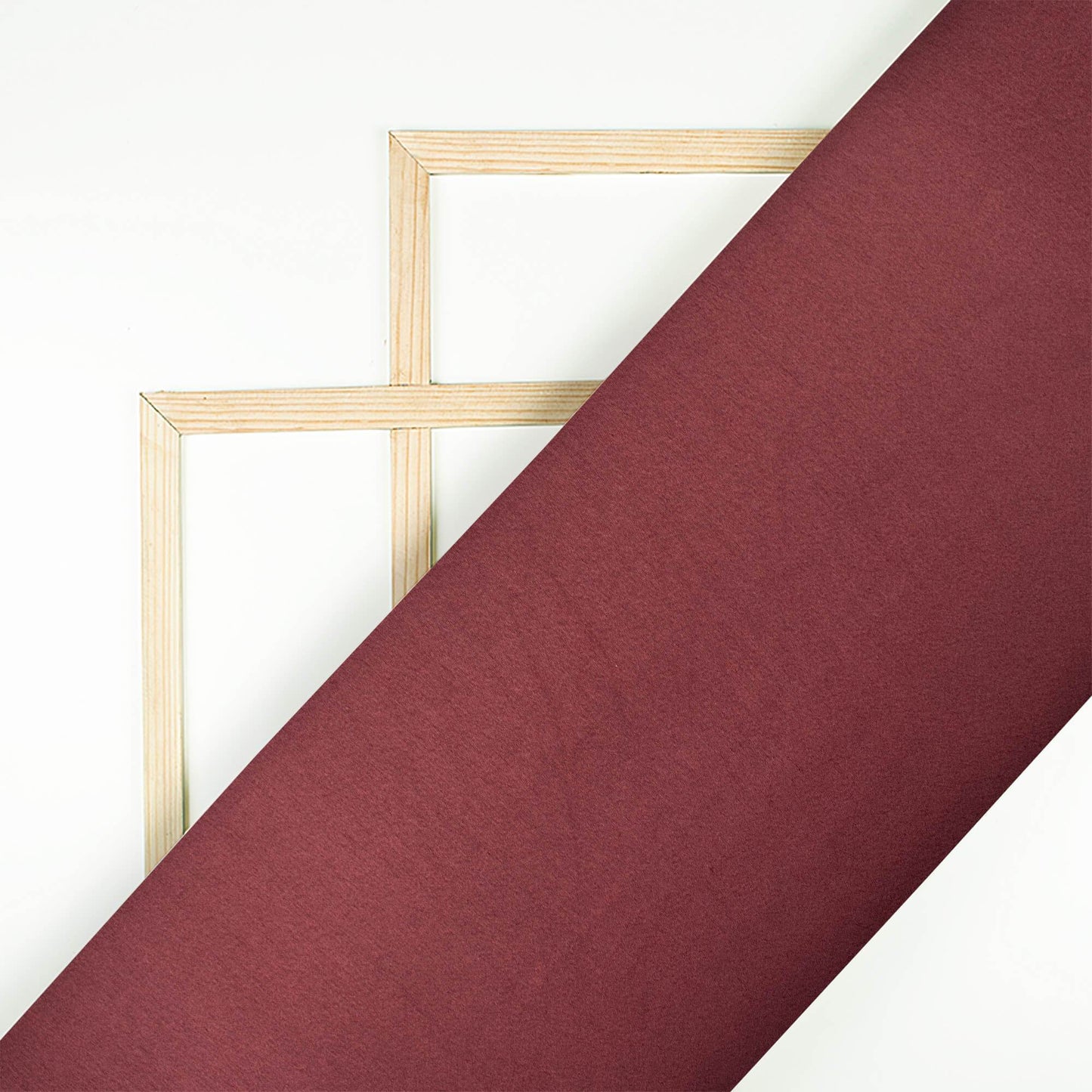 (Cut Piece 1 Mtr) Maroon Plain Japan Satin Fabric
