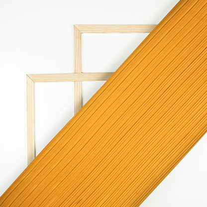 Mustard Yellow Plain Japan Satin Pleated Fabric