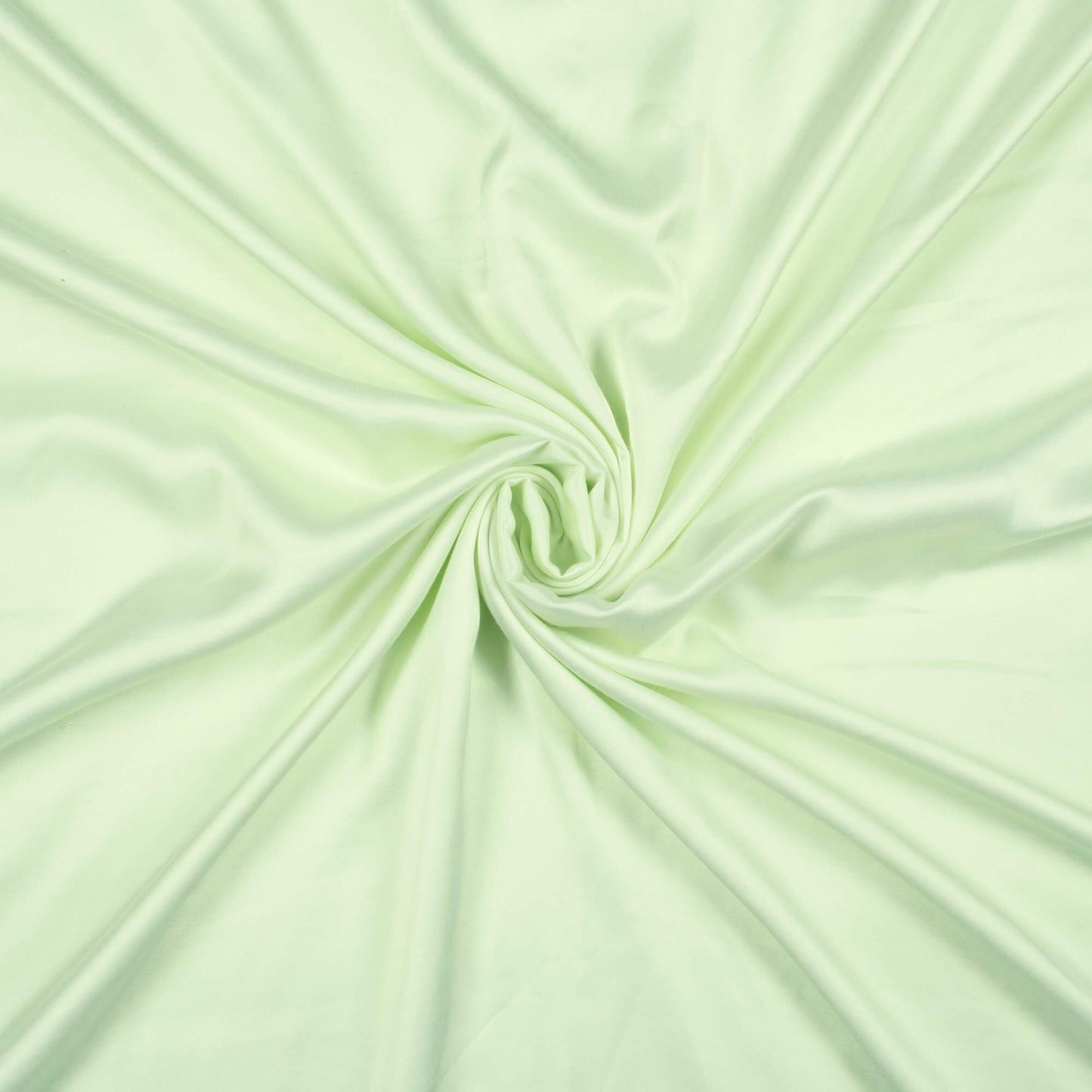 (Cut Piece 0.7 Mtr) Tea Green Plain Butter Satin Fabric
