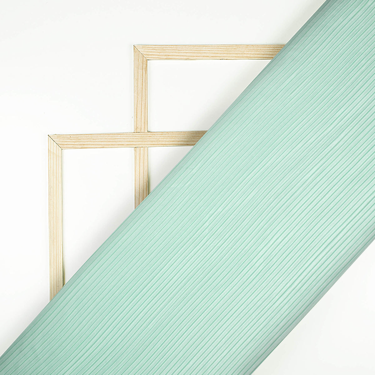 Mint Green Plain Japan Satin Pleated Fabric
