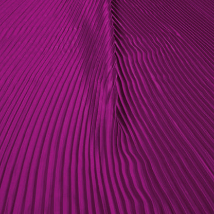 Wine Purple Plain Japan Satin Pleated Fabric