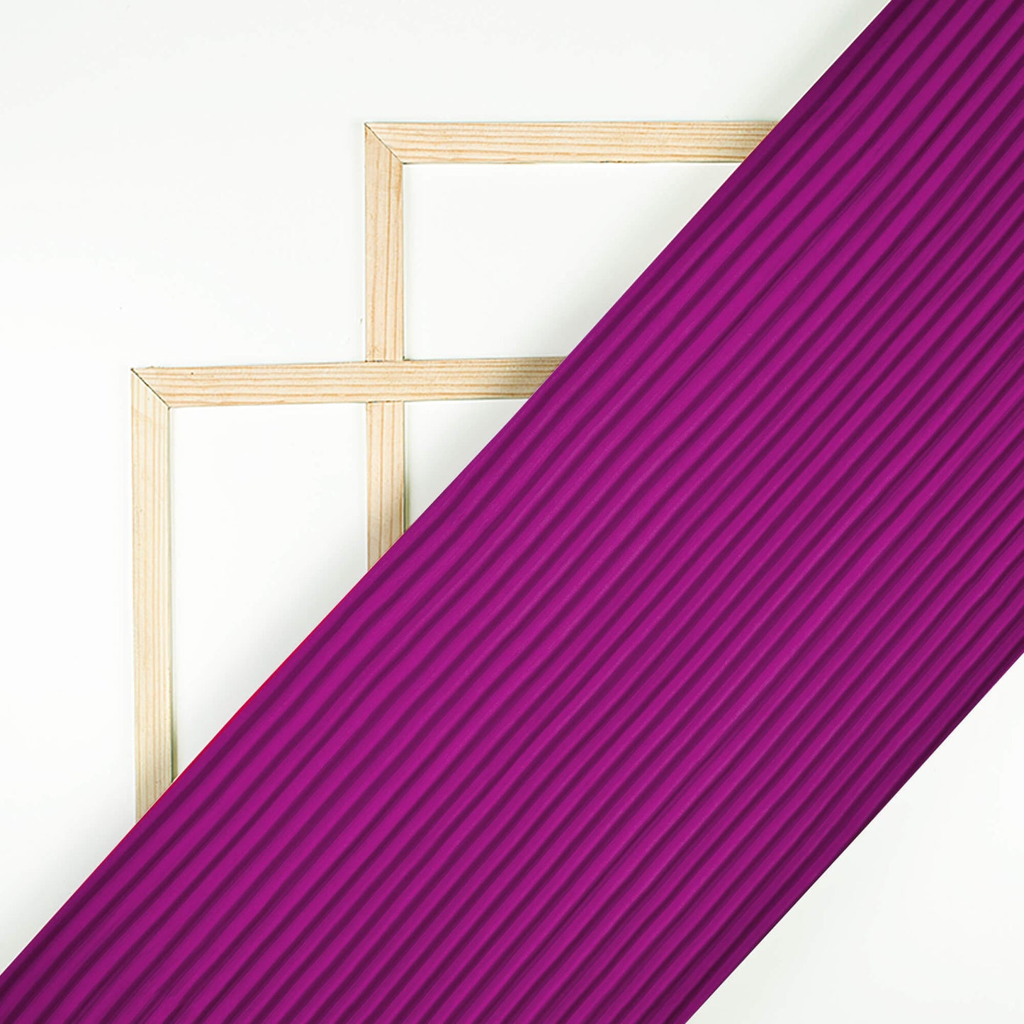 Wine Purple Plain Japan Satin Pleated Fabric