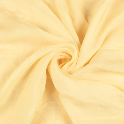 Flaxen Yellow Plain Viscose Paper Silk Fabric