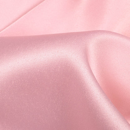 Baby Pink Plain Charmeuse Satin Fabric (Width 58 Inches)