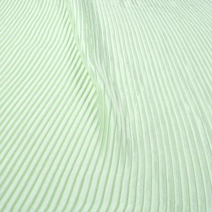 Tea Green Plain Japan Satin Pleated Fabric