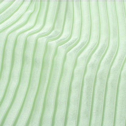 Tea Green Plain Japan Satin Pleated Fabric